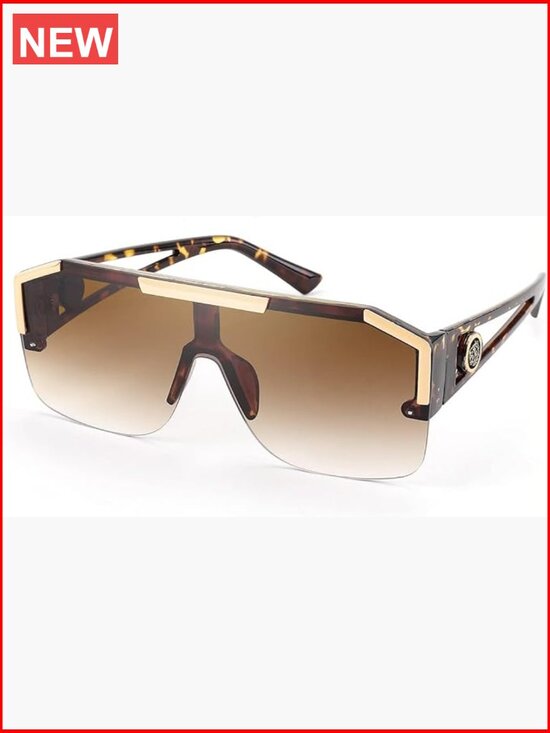 Square Oversized Shield Sunglasses UV400 Protection Polarized Unisex